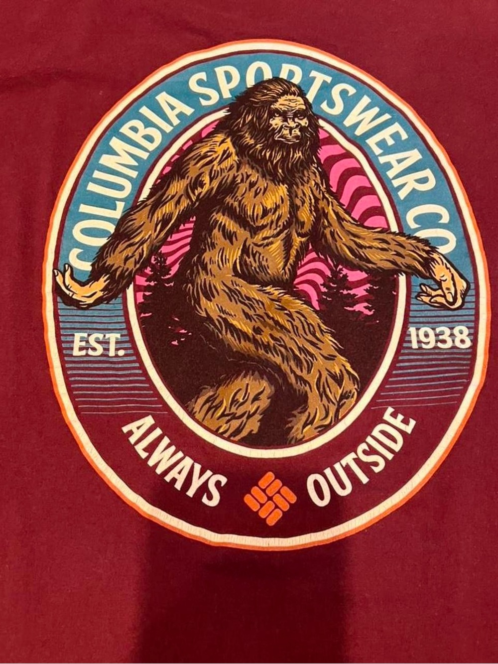 Columbia Men's Short-Sleeve Crew Tee - Burgundy